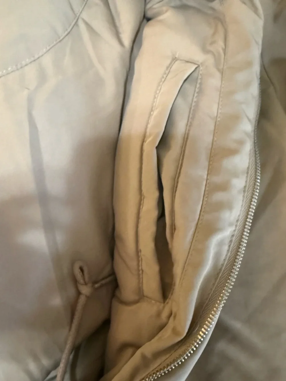 Zara Men Beige Padded Trench Coat Overcoat Medium